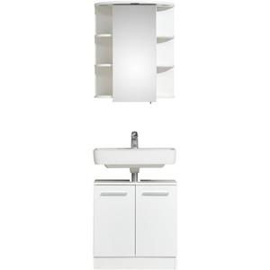 Saphir Badkamerserie Quickset 335 2-teilig, Waschbeckenunterschrank mit LED-Spiegelschrank (2-delig)