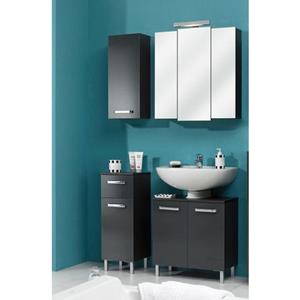 Saphir Badkamerserie Quickset 4-teilig, Waschbeckenunterschrank mit LED-Spiegelschrank (4-delig)