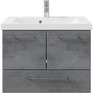 Saphir Badkamerserie Quickset 945 Mineralmarmor-Waschtisch mit Unterschrank, 74 cm breit (1 stuk)