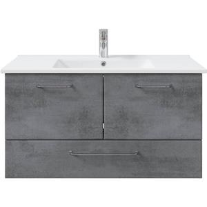 Saphir Badkamerserie Quickset 945 Keramik-Waschtisch mit Unterschrank, 100 cm breit