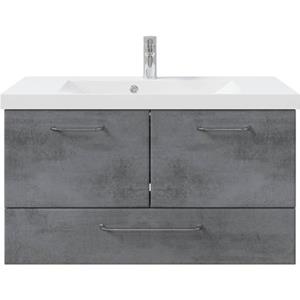Saphir Badkamerserie Quickset 945 Mineralmarmor-Waschtisch mit Unterschrank, 99 cm breit (1 stuk)