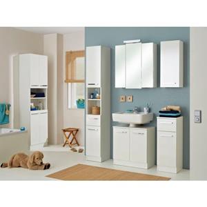 Saphir Badkamerserie Quickset 335 6-teilig, Waschbeckenunterschrank mit LED-Spiegelschrank (6-delig)