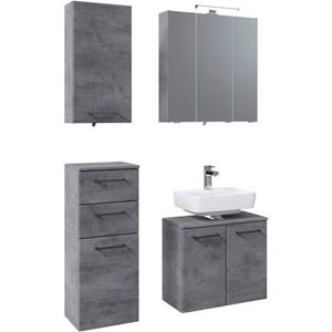 Saphir Badkamerserie Quickset 945 4-delig, wastafelonderkast en LED spiegelkast (4-delig)
