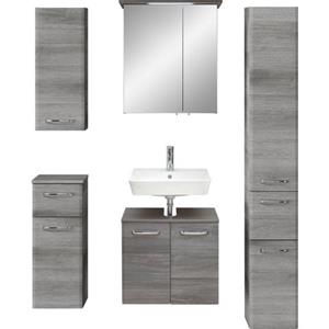 Saphir Badkamerserie Quickset 328 Spiegelkast inclusief ledverlichting, metalen grepen, deurdemper (5-delig)