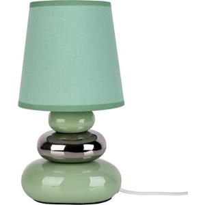 Näve Tafellamp Stoney met keramieken voet en textielen kap, 1xe14/max.40 w (1 stuk)