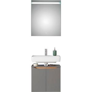 Saphir Badkamerserie Quickset 2-teilig, Waschbeckenunterschrank mit LED-Spiegel Voeten niet meegeleverd (2-delig)
