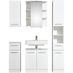 Saphir Badkamerserie Quickset 335 5-teilig, Waschbeckenunterschrank mit LED-Spiegelschrank