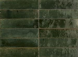 Valence Tegelsample:  Pinot wandtegel 6x24cm oliva glans