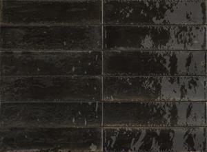 Valence Tegelsample:  Pinot wandtegel 6x24cm zwart glans