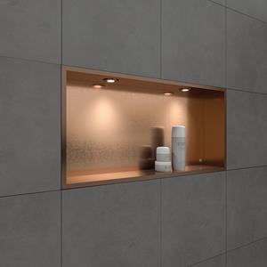 Boss & Wessing Inbouwnis BWS Alfie 30x60 cm Met LED Verlichting Geborsteld Koper 