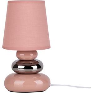 Näve Tafellamp Stoney met keramieken voet en textielen kap, 1xe14/max.40 w (1 stuk)