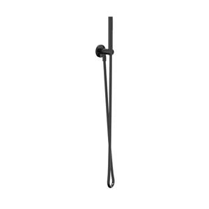 IVY Handdoucheset - 150cm doucheslang - wandhouder met uitlaat - Satin mist handdouche - Zwart chroom PVD 6901137