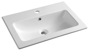 Sapho Practico keramische wastafel met kraangat 60x40cm wit glans