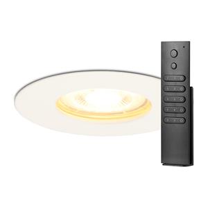 HOFTRONIC™ Set van 18 dimbare LED inbouwspots Bari wit GU10 5 Watt 2700K IP65 waterdicht incl. afstandsbediening