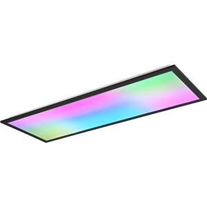 BES LED LED Plafondlamp - Plafondverlichting - Trion Atex XL - 31W - RGBW - Dimbaar - Aanpasbare Kleur - Afstandsbediening - Nachtlamp - Mat Zwart - Metaal
