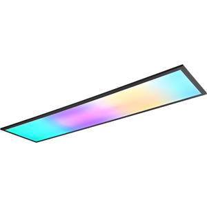 BES LED LED Plafondlamp - Plafondverlichting - Trion Atex - 31W - RGBW - Dimbaar - Aanpasbare Kleur - Afstandsbediening - Nachtlamp - Mat Zwart - Metaal