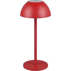 BES LED LED Tafellamp - Trion Rado - 1.7W - Warm Wit 3000K - Oplaadbare batterijen - Rood - Kunststof