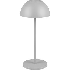 BES LED LED Tafellamp - Trion Rado - 1.7W - Warm Wit 3000K - Oplaadbare batterijen - Grijs - Kunststof