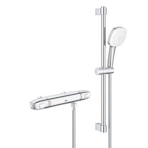Grohe Grohtherm 1000 Comfortset - thermostatisch - HOH=12cm - zonder koppeling - 60cm - chroom 34822005