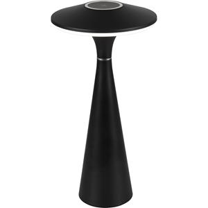 BES LED LED Tafellamp - Trion Rezo - 2W - Aanpasbare Kleur - Oplaadbare batterijen - Mat Zwart - Kunststof