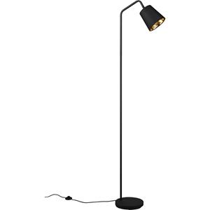 BES LED LED Vloerlamp - Trion Kido - E27 Fitting - Verstelbaar - Rond - Mat Zwart - Metaal