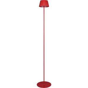 BES LED LED Vloerlamp - Trion Uraz - 1.5W - Warm Wit 3000K - Spatwaterdicht IP44 - USB Oplaadbaar - Rond - Rood - Metaal