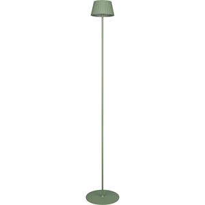 BES LED LED Vloerlamp - Trion Uraz - 1.5W - Warm Wit 3000K - Spatwaterdicht IP44 - USB Oplaadbaar - Rond - Pistachegroen - Metaal
