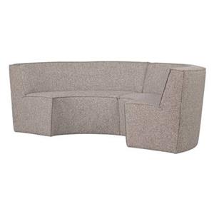 Basiclabel Europa 4-Zits Eetbank - Polyester - Zand - 85x372x93
