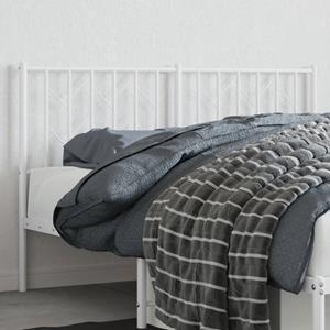 VidaXL Hoofdbord 140 cm metaal wit