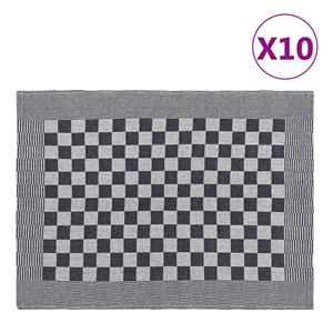 VidaXL Keukendoeken 10 st 50x70 cm katoen zwart en wit