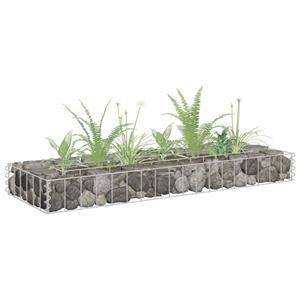 VidaXL Gabion plantenbak verhoogd 90x30x10 cm gegalvaniseerd staal