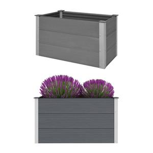 VidaXL Plantenbak verhoogd 100x50x54 cm HKC grijs