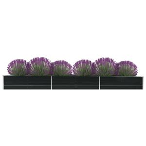 VidaXL Plantenbak verhoogd 480x80x45 cm gegalvaniseerd staal antraciet