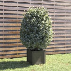 VidaXL Plantenbak 40x40x40 cm massief grenenhout grijs