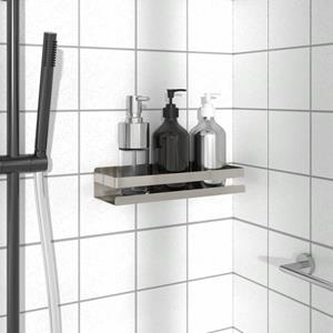 VidaXL Doucherekje 30x10x6 cm geborsteld 304 roestvrij staal