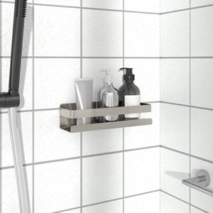 VidaXL Doucherekje 23x6,5x6 cm geborsteld 304 roestvrij staal
