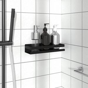 VidaXL Doucherekje 30x10x6 cm geborsteld 304 roestvrij staal matzwart