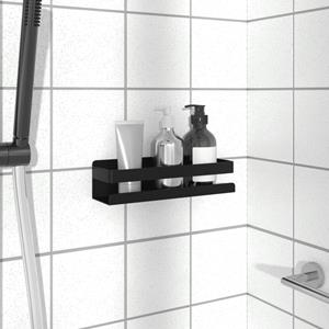 VidaXL Doucherekje 23x6,5x6 cm geborsteld 304 roestvrij staal matzwart
