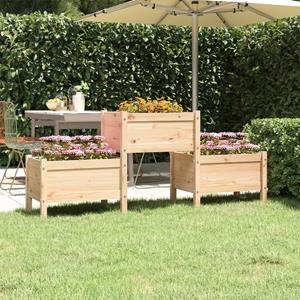 VidaXL Plantenbak 178,5x44x75 cm massief grenenhout