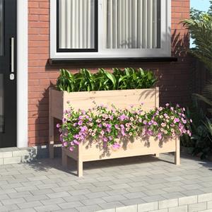 VidaXL Plantenbak 110x84x75 cm massief grenenhout