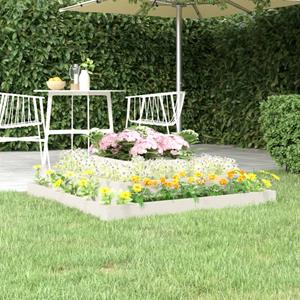 VidaXL Plantenbak 110x110x27 cm massief grenenhout wit