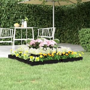 VidaXL Plantenbak 110x110x27 cm massief grenenhout zwart
