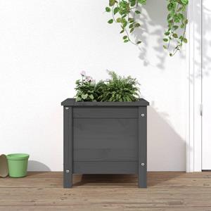 VidaXL Plantenbak 40x40x39 cm massief grenenhout grijs