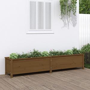 VidaXL Plantenbak verhoogd 199,5x40x39 cm massief grenen honingbruin