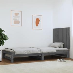 VidaXL Wandhoofdbord 82,5x3x60 cm massief grenenhout grijs