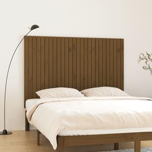 VidaXL Wandhoofdbord 166x3x110 cm massief grenenhout honingbruin