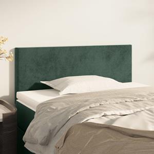 VidaXL Hoofdbord 100x5x78/88 cm fluweel donkergroen