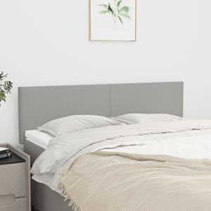 VidaXL Hoofdborden 2 st 72x5x78/88 cm stof lichtgrijs