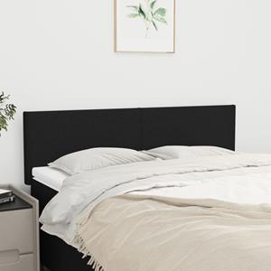 VidaXL Hoofdborden 2 st 72x5x78/88 cm stof zwart