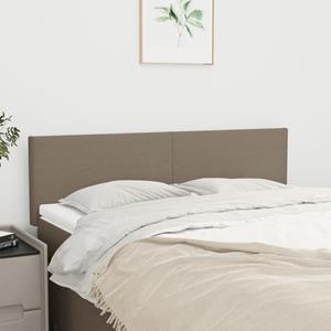 VidaXL Hoofdborden 2 st 72x5x78/88 cm stof taupe